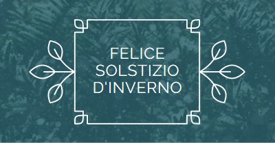 Solstizio d'inverno green modern-simple