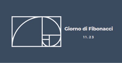 Giorno di Fibonacci blue modern-simple