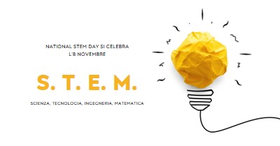 Scienza, tecnologia, ingegneria, matematica yellow modern-simple