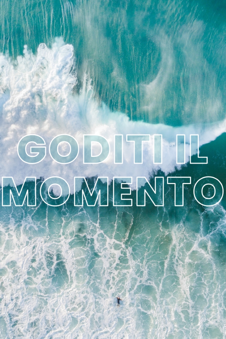 Goditi il momento blue modern-simple