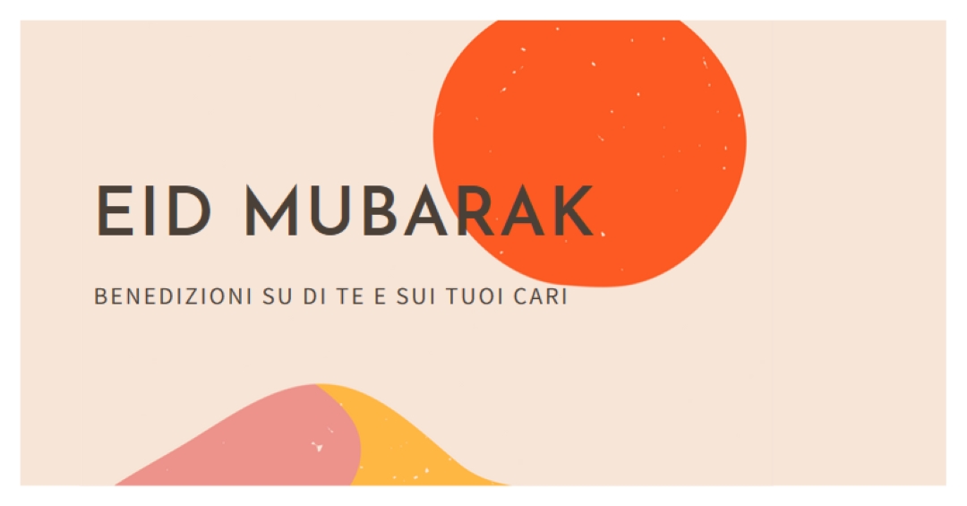 Benedizioni di Eid pink organic-simple