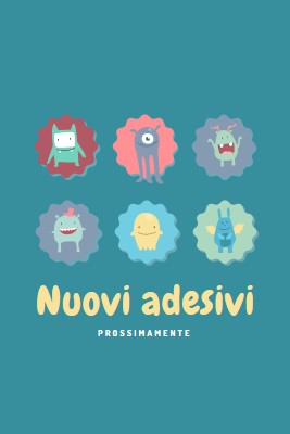 Nuovi adesivi presto disponibili blue whimsical-color-block