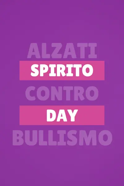 Alzati contro il bullismo purple modern-bold