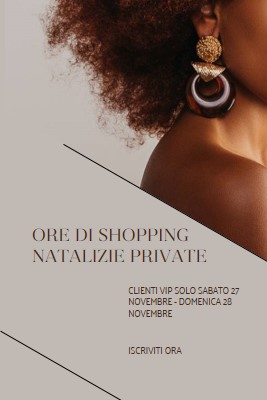 Ore di shopping nelle festività private gray modern-simple