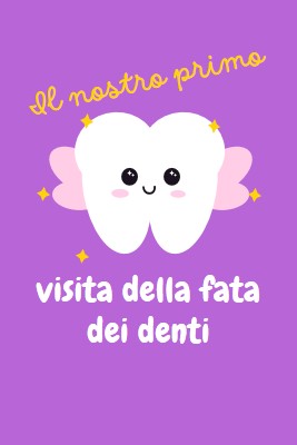 Visita della fata dei primi denti purple whimsical-color-block