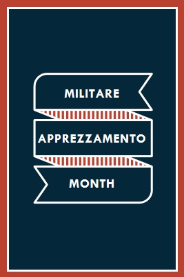 Celebrare il mese dell'apprezzamento militare blue modern-simple