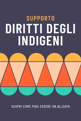 Sostenere i diritti degli indigeni blue modern-color-block