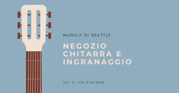 Capodanno, chitarra nuova blue modern-simple