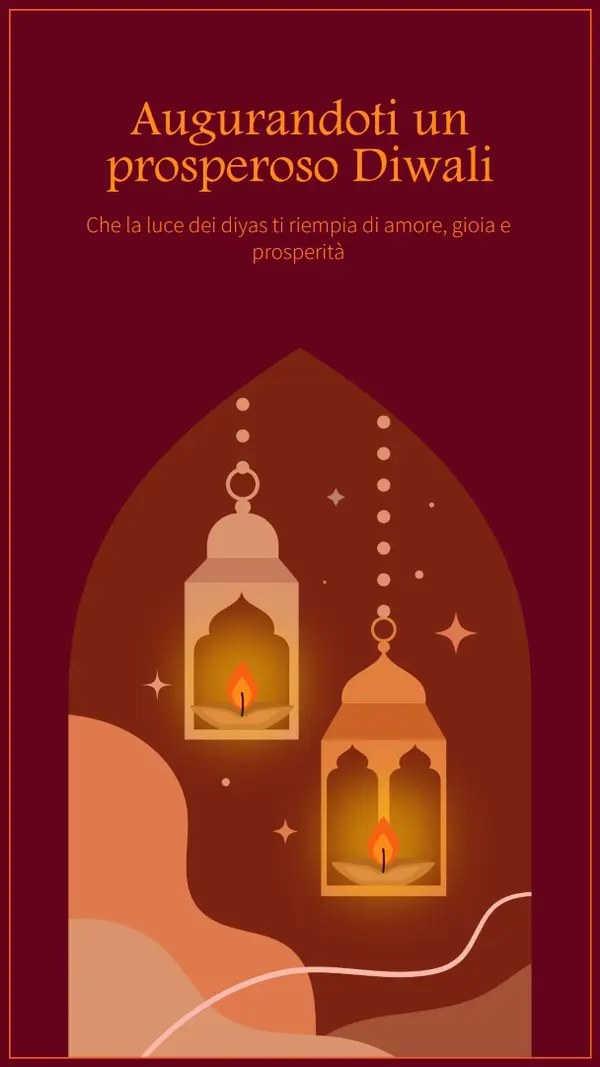 Brilla con gioia di Diwali red whimsical,golden,lights