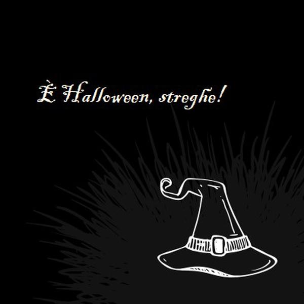 È Halloween black whimsical-line
