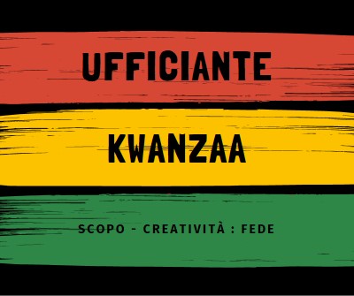 Saluti Kwanzaa black modern-bold