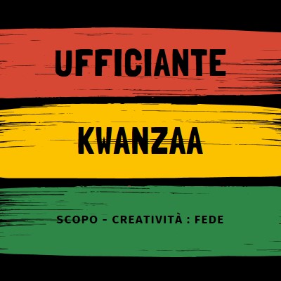 Saluti Kwanzaa black modern-bold