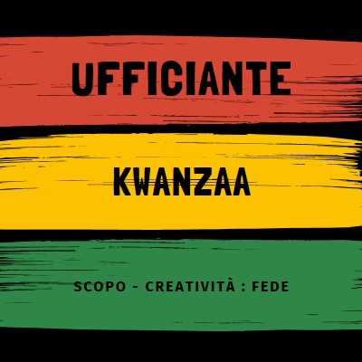 Saluti Kwanzaa black modern-bold