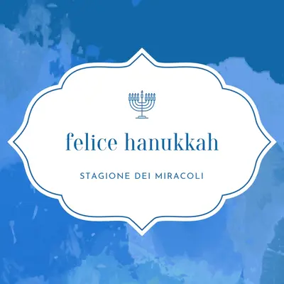 Miracoli di Menorah blue modern-simple