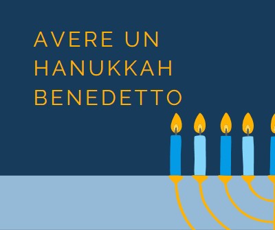 Un hanukkah benedetto blue modern-simple