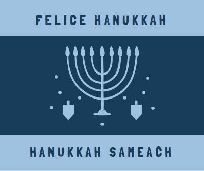 Benedizioni di Hanukkah blue modern-simple