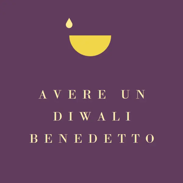 Benedizioni di Diwali purple modern-simple