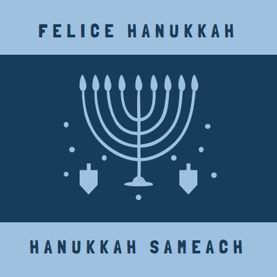 Benedizioni di Hanukkah blue modern-simple