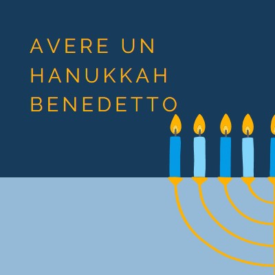 Un hanukkah benedetto blue modern-simple