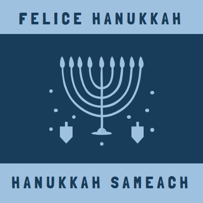 Benedizioni di Hanukkah blue modern-simple