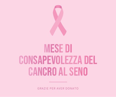 Mese di sensibilizzazione sul cancro al seno pink modern-simple