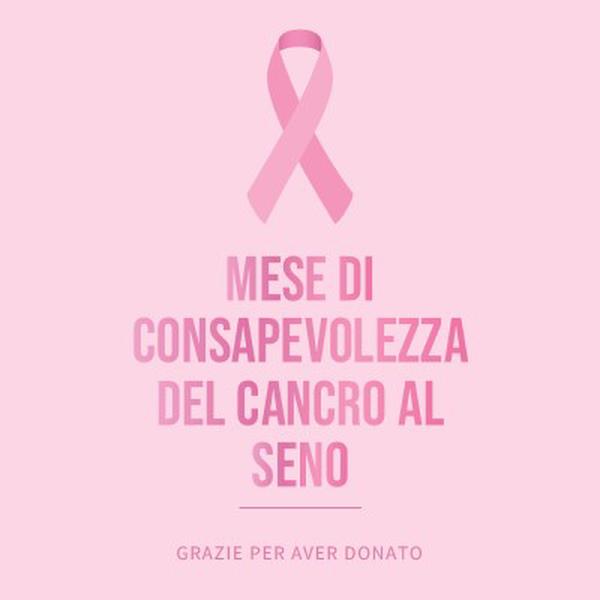 Mese di sensibilizzazione sul cancro al seno pink modern-simple