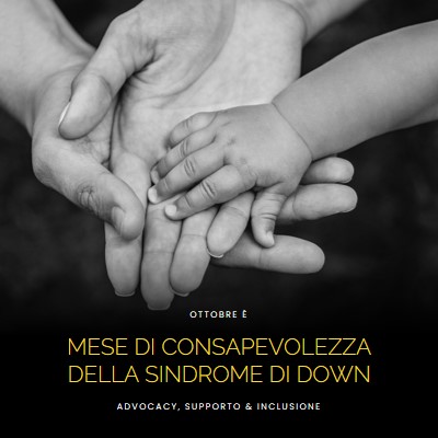 Mese di consapevolezza della sindrome di Down black modern-simple