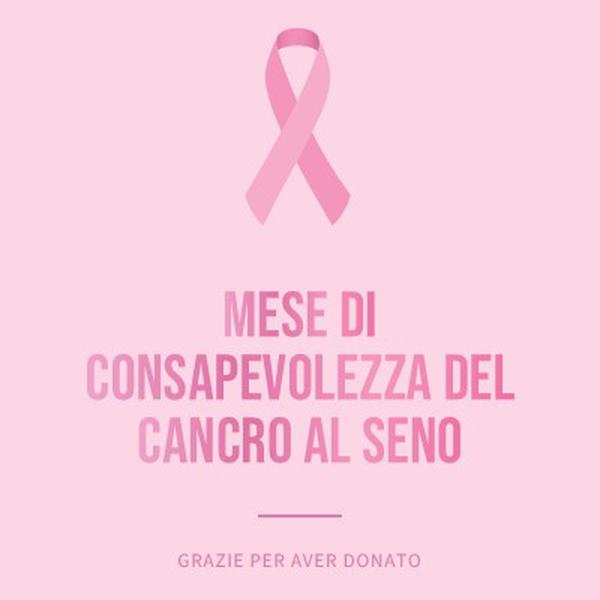 Mese di sensibilizzazione sul cancro al seno pink modern-simple