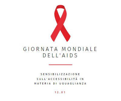 Aumentare la consapevolezza dell'AIDS white modern-simple