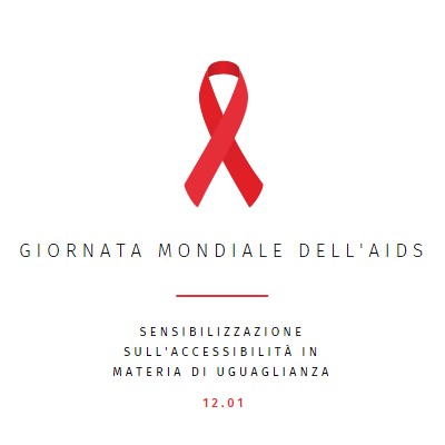 Aumentare la consapevolezza dell'AIDS white modern-simple