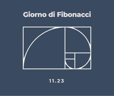 Giorno di Fibonacci blue modern-simple