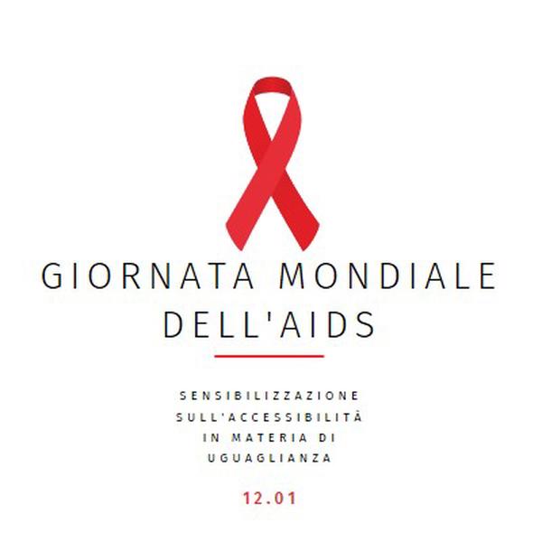 Aumentare la consapevolezza dell'AIDS white modern-simple