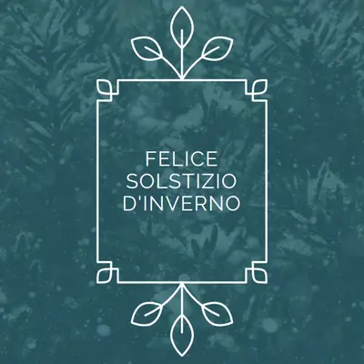 Solstizio d'inverno green modern-simple