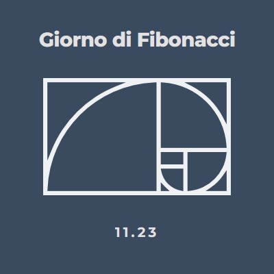 Giorno di Fibonacci blue modern-simple