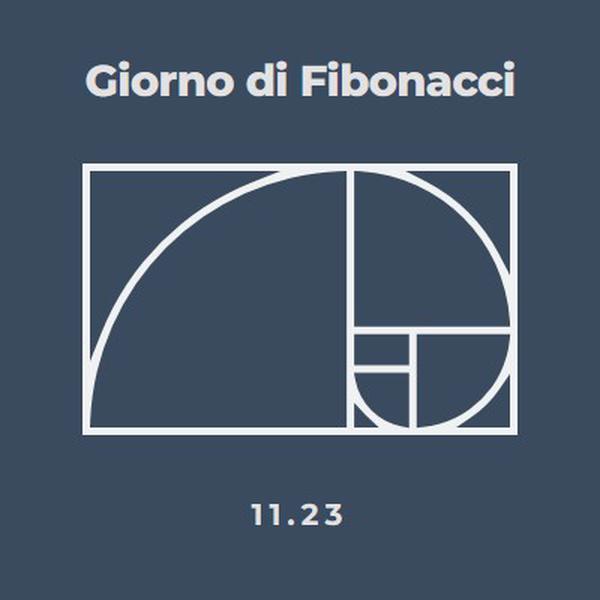 Giorno di Fibonacci blue modern-simple