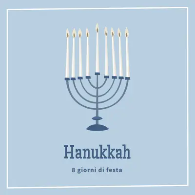 8 giorni di Hanukkah blue organic-simple