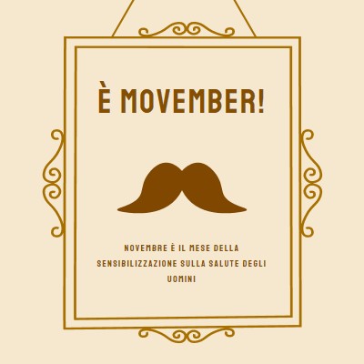 Baffi di novembre brown vintage-retro