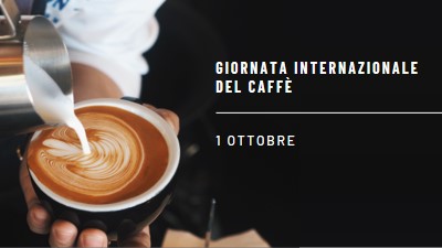 Giornata internazionale del caffè brown modern-simple