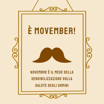 Baffi di novembre brown vintage-retro