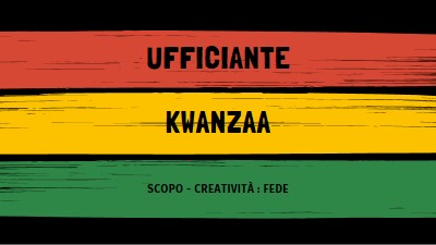 Saluti Kwanzaa black modern-bold