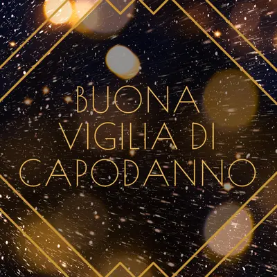 Buona vigilia di Capodanno black modern-geometric-&-linear