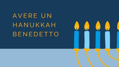 Un hanukkah benedetto blue modern-simple