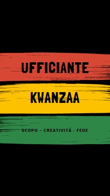 Saluti Kwanzaa black modern-bold