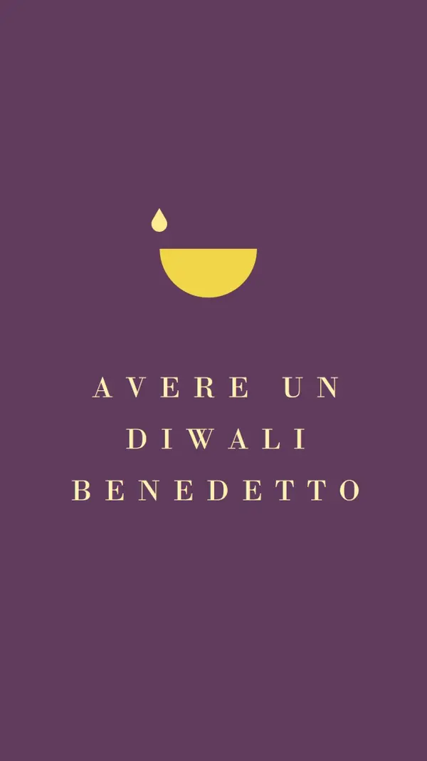 Benedizioni di Diwali purple modern-simple