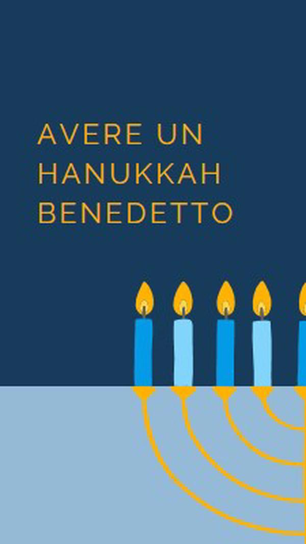 Un hanukkah benedetto blue modern-simple