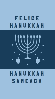 Benedizioni di Hanukkah blue modern-simple