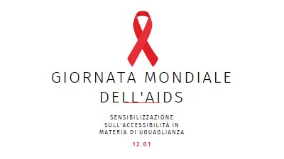 Aumentare la consapevolezza dell'AIDS white modern-simple