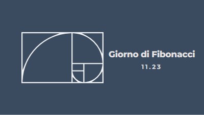 Giorno di Fibonacci blue modern-simple