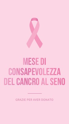 Mese di sensibilizzazione sul cancro al seno pink modern-simple