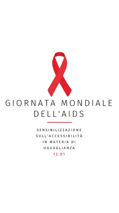 Aumentare la consapevolezza dell'AIDS white modern-simple